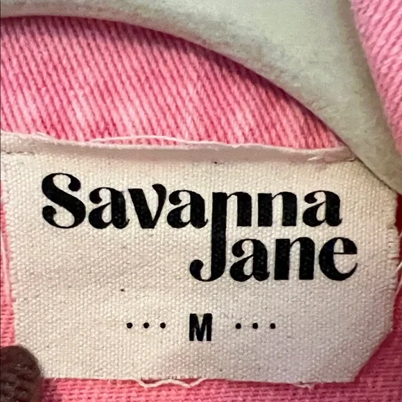 Savanna Jane Coral Jean Jacket with Pearl Accents - Picture 2 of 11